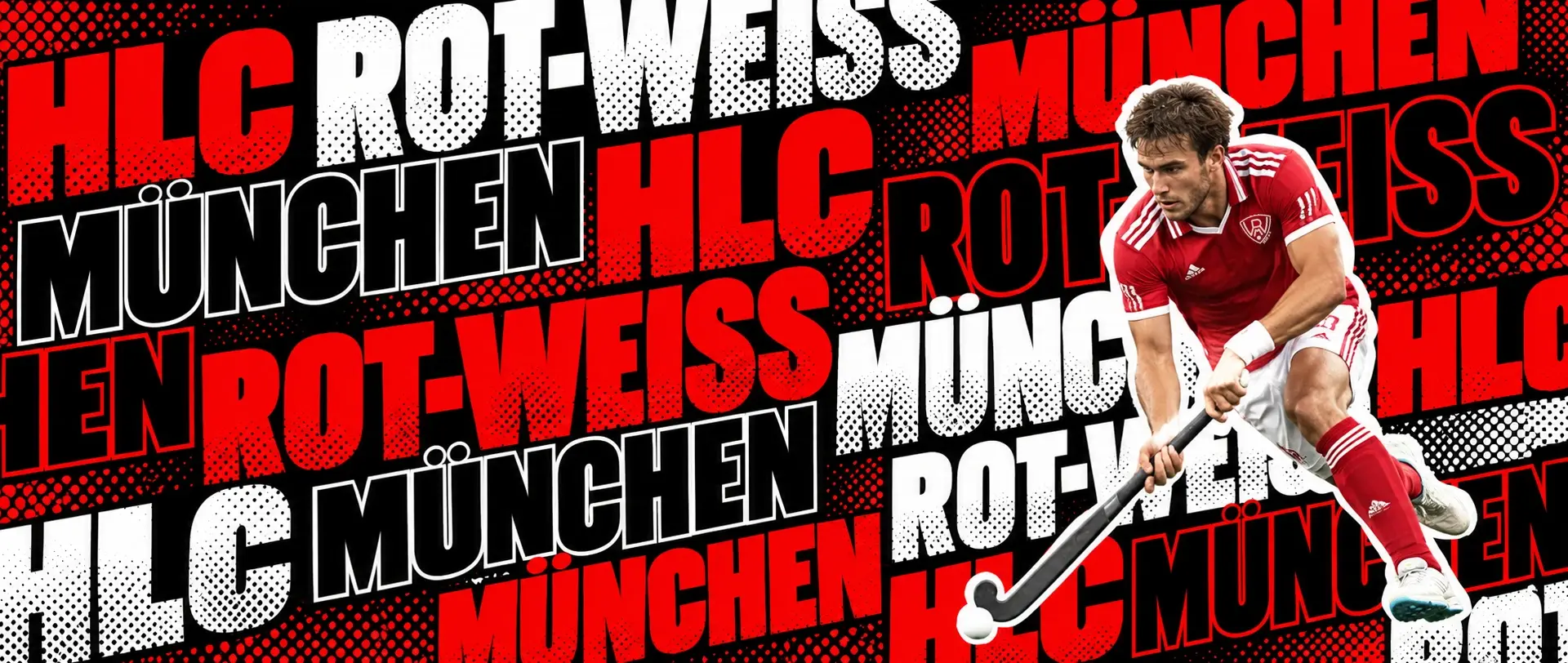 RWM Schriftzug Rot mit Hockeyspieler